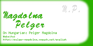 magdolna pelger business card